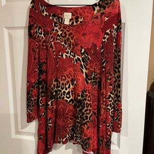Chicos scarf bottom blouse